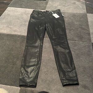 GOOD AMERICAN black good legs coated jeans / NWT / size 4